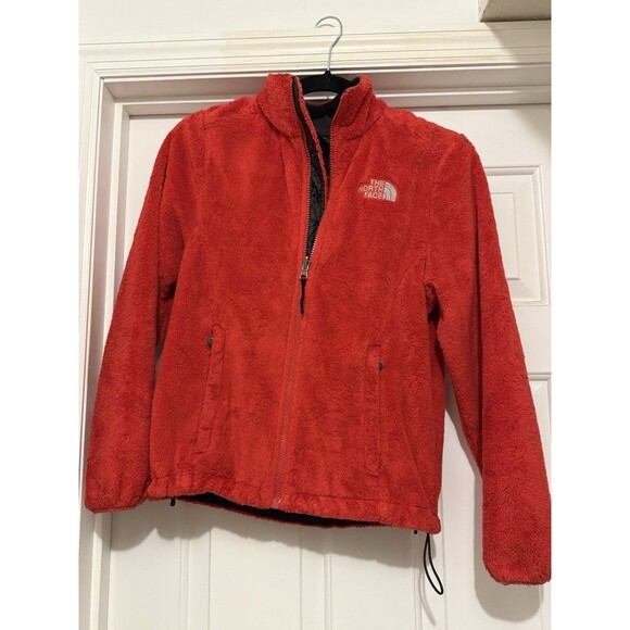 North Face Size XS Women's Red Fleece Zip up Front & Pockets - Picture 1 of 7